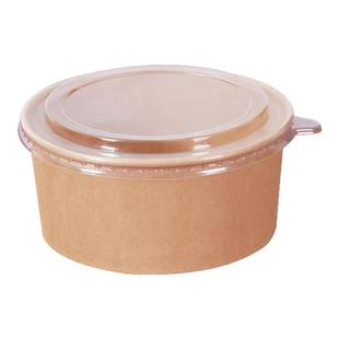一次性泡面碗桶食品级免洗耐高温纸碗带盖餐盒牛皮纸打包盒拌面碗