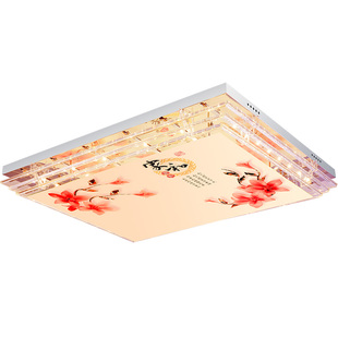 新款简约现代客厅吸顶灯蓝牙音乐玻璃大厅灯长方形节能遥控灯具