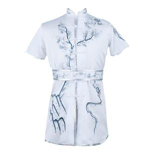 大业亨通彩服武术表演出服白色训练南拳比赛专用刺绣练功长拳儿童