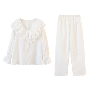 BIEN纯棉睡衣女春秋季甜美可爱公主风家居服韩版可外穿家居服套装