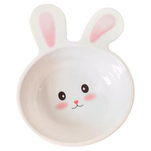 儿童碗小兔青蛙家用卡通可爱宝宝吃饭饭碗勺子辅食碗婴儿专用餐具