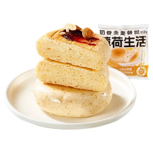 薄荷健康家 全麦欧包饱腹粗粮0反式脂肪营养代餐早餐面包食品