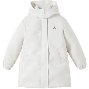 Navigare意大利小帆船儿童短款米色羽绒服2025冬长款加厚儿童外套