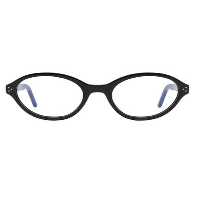 复古椭圆小框板材眼镜架配度数女