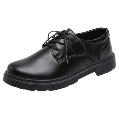 黑色小皮鞋女防滑软底上班工装