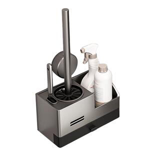 2025新款吸盘马桶刷套装壁挂家用无死角卫生间置物架坐便清洗神器