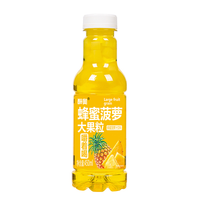 满口大果粒菠萝味大瓶450ml*4瓶