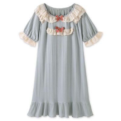 雯情夏季纯棉家居服睡裙