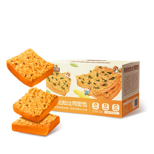 三只松鼠_海苔肉松吐司520g健康零食品糕点心营养代早餐面包饱腹