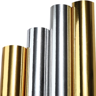 金属银金色贴纸不锈钢电镀亮片软镜子防水即时贴自粘反光纸镜面纸