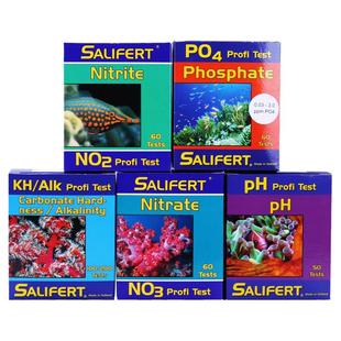 海水小丑鱼缸软体珊瑚沙利法测试剂钙PO4镁KH氨NO3 NO2铜Cu锶PH