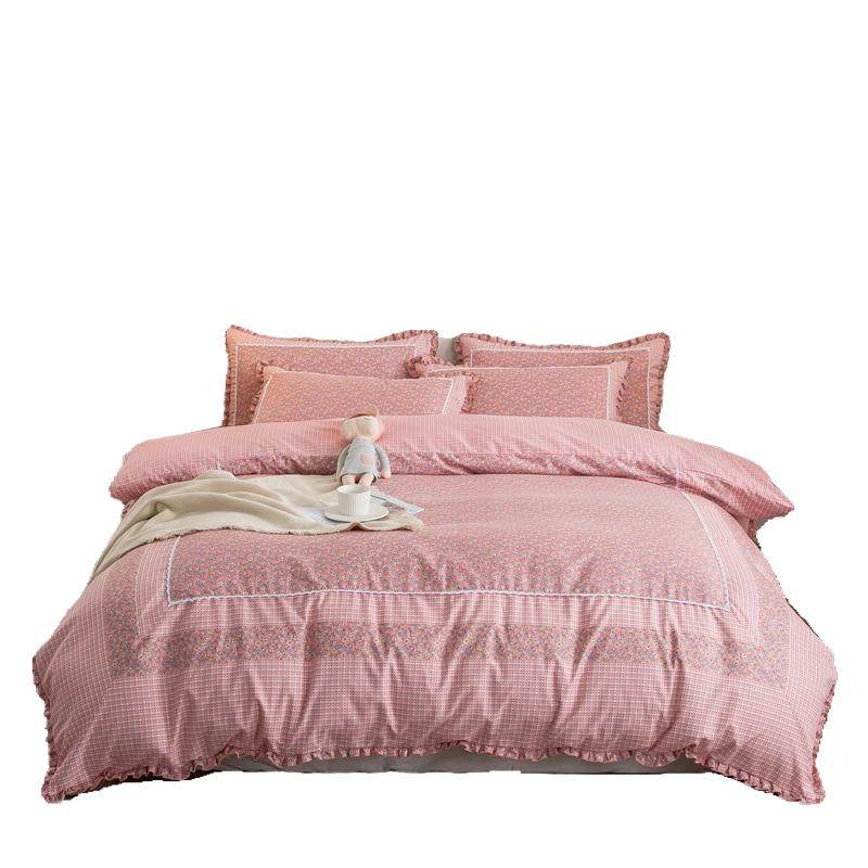 小碎花韩版四件套亲肤花边公主风