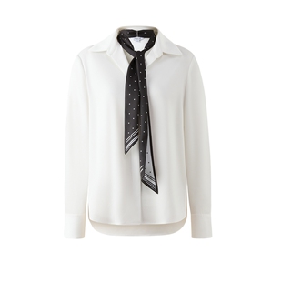 PRICH简约醋酸松弛感纯色翻领衬衫2026春季新款垂坠感丝质上衣女