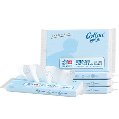可心柔婴儿云柔巾40抽5包