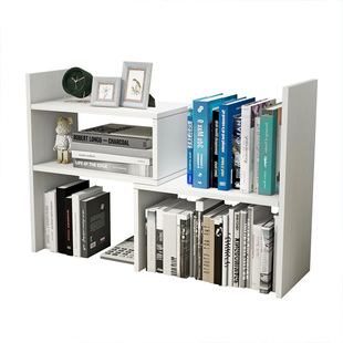 可伸缩书架桌面收纳置物简约创意转角小分层办公学习桌上读书架子