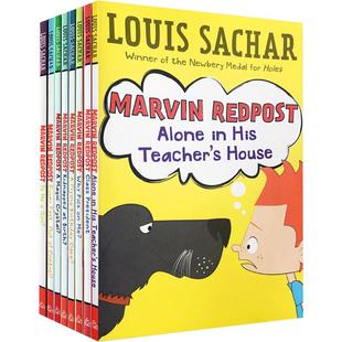 英文原版进口Marvin Redpost 5册麻烦精马文桥梁章节书学校推荐暑期读物歪歪小学洞holes同作者 Louis Sachar 路易斯萨奇尔