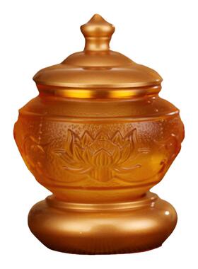 琉璃莲花供水杯佛前仙家佛具用品