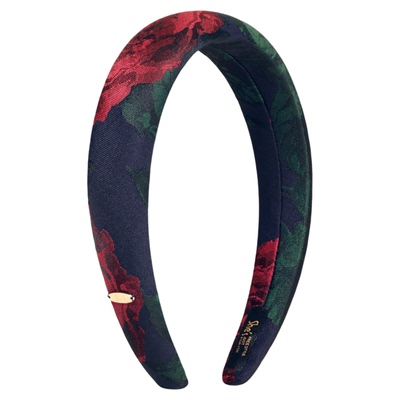 shes茜子轻简循迹复古玫瑰提花发箍头箍设计感发卡时尚外出发饰