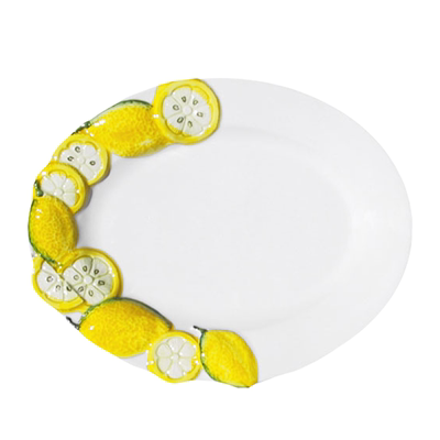 柠檬手绘浮雕酱汁壶水果叉