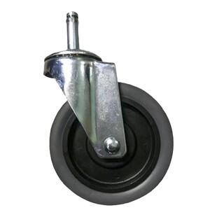 4寸3寸脚轮通用酒店餐厅收碗上菜餐车轮子橡胶插杆轱辘静音万向轮