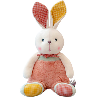 可爱兔子抱睡公仔小熊毛绒玩具女生睡觉抱玩偶抽拉暖阳兔娃娃礼物