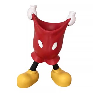 ins风米奇提裤子收纳筒学生书桌创意卡通笔筒女生化妆刷整理神器