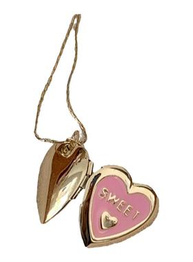 sweetbones粉色爱心swewt相册款可定制系列项链