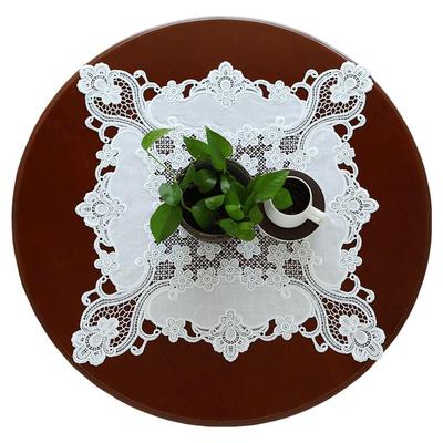 唯米9936白色百搭蕾丝镂空餐桌垫