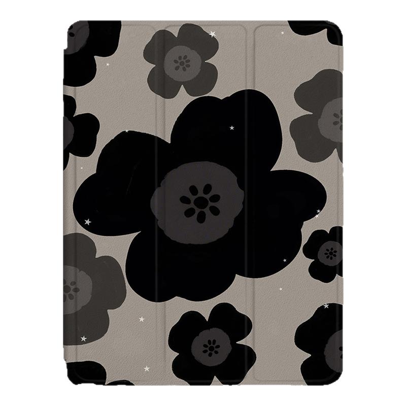 鎏金茶花适用VIVOiQOOPad5高级感12.1寸保护壳OPPOpadSE花朵pad4简约Pad3Pro/Air2/Neo11.4寸Pad2/13寸平板套