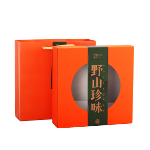 山野珍味干货礼盒包装盒空猴头菌菇类羊肚菌礼品箱子批发定制Logo