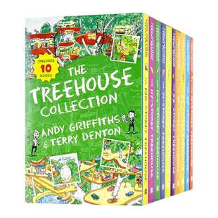 英文原版 The 13 Storey Treehouse Collection 10 Book Set 小屁孩树屋历险记1-10册套装 儿童章节桥梁书 英文版 进口英语书籍