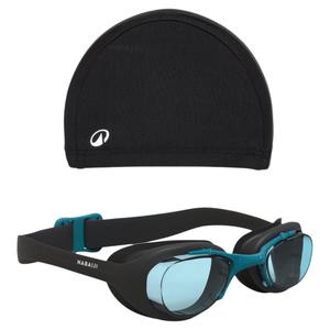 迪卡侬泳镜高清防雾防水男款游泳眼镜近视女儿童泳帽泳镜套装IVA5