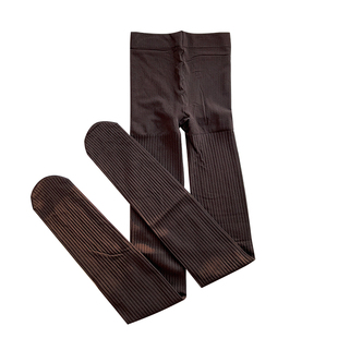 外贸高品质110D微压显瘦竖条纹打底袜春秋丝袜天鹅绒连裤袜A112