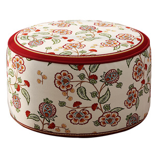 洛美丹顿美式坐墩蒲团客厅复古矮凳懒人沙发氛围感休闲脚蹬罗莎娜