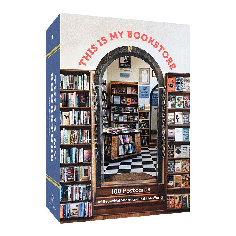 英文原版 This Is My Bookstore Postcard Box 这是我的书店 100张全彩明信片 英文版 进口英语原版书籍