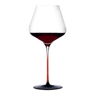 德国进口LESTEL彩杆红领结勃艮第波尔多轻奢高档璀璨高脚杯红酒杯