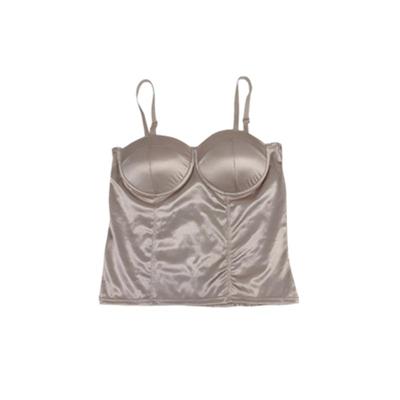 法式纯欲带胸垫小吊带背心