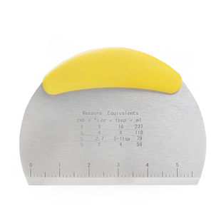 不锈钢切面刀家用刮板硅胶刮刀带刻度面粉肠粉馒头切刀烘焙工具