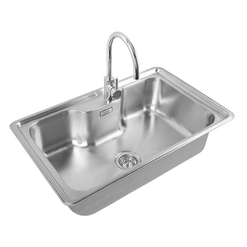 【政府补贴】弗兰卡厨房水槽304不锈钢拉丝 家用洗碗槽套餐610-61