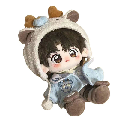 棉花娃娃男娃呆呆狼20cm正版