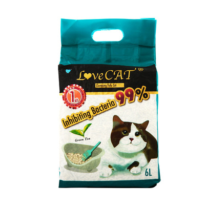 爱宠爱猫植物砂绿茶除臭豆腐猫砂