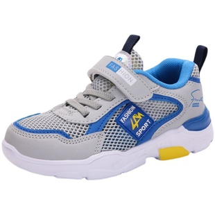 喜得龙男童鞋子2022冬季新款棉鞋运动鞋皮面防水中童大棉儿童跑鞋