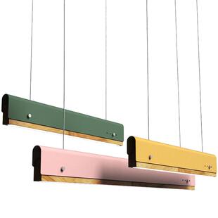 一字型办公室吊灯餐厅咖啡厅奶茶店吧台灯工作室美式简约长条灯具