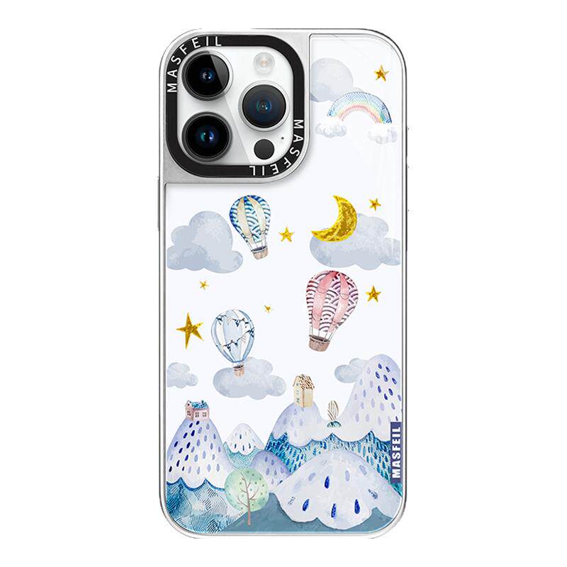 MASFEIL × 热气球之旅适用iPhone16Promax手机壳新款磁吸带支架苹果15Pro鎏金保护套13pm高级感ip14网红小众