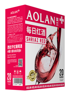 奥兰小红帽每日红酒西拉干红葡萄酒3L澳洲原酒进口日常红酒口粮酒