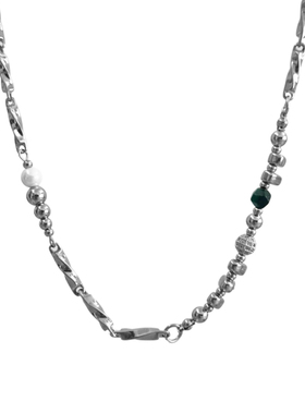 莫比乌斯环项链男拼接碎银设计