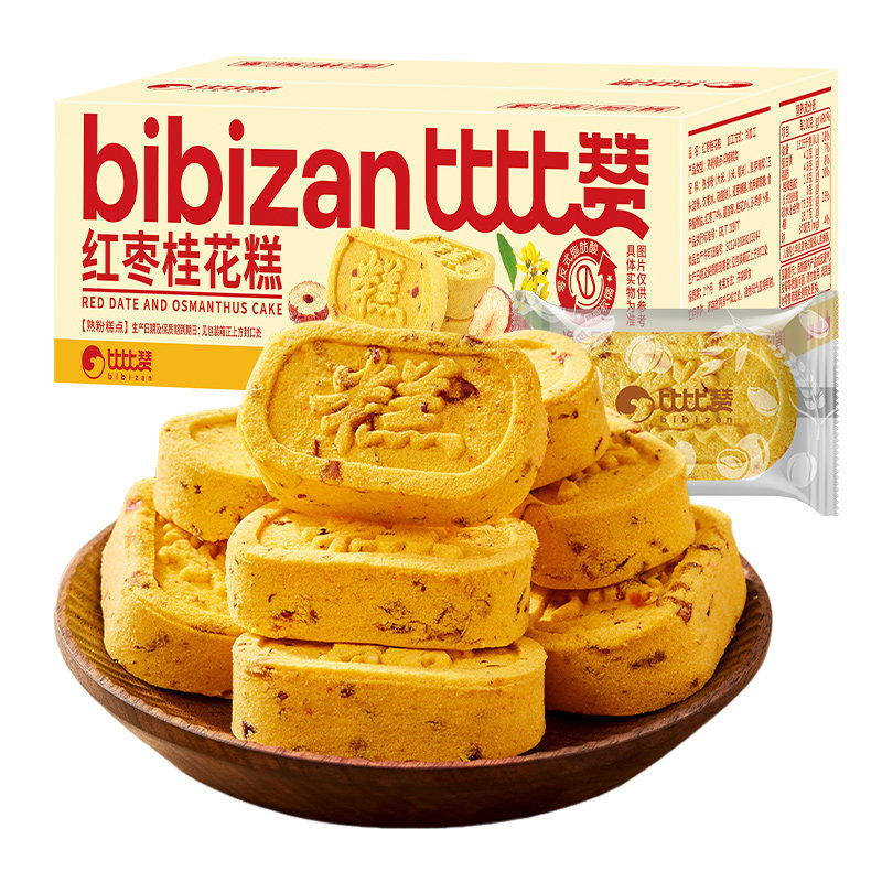 比比赞红枣桂花糕250g/箱