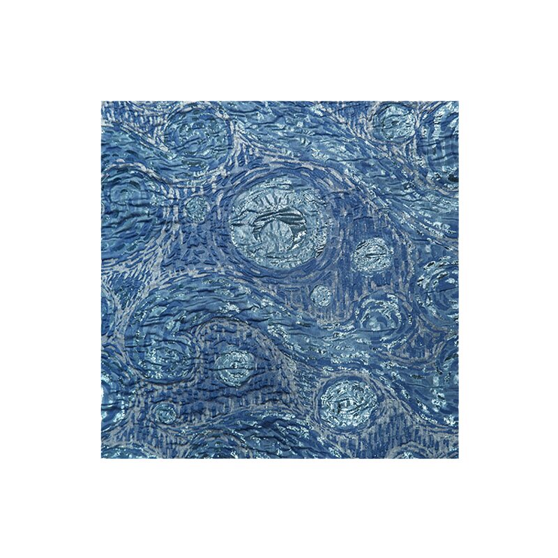 梵高星空印象派油画风繁星提花布料手工DIY包裙子服装设计师面料
