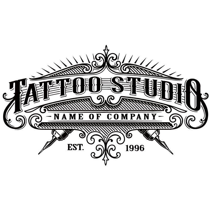79款Tattoo刺青纹身店纹绣店墙贴画招牌玻璃门窗装饰自粘墙贴新款