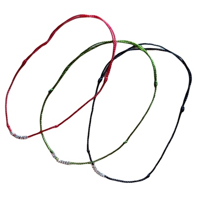 碎银小红绳真的细！上手巨好看！